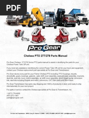 Chelsea PTO 277 Series Parts Manual | PDF | Transmission