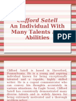 Clifford Satell: An Individual With Many Talents and Abilities