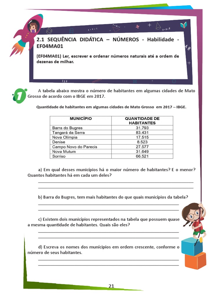 Sequência Didática Ef04ma01 Números | PDF
