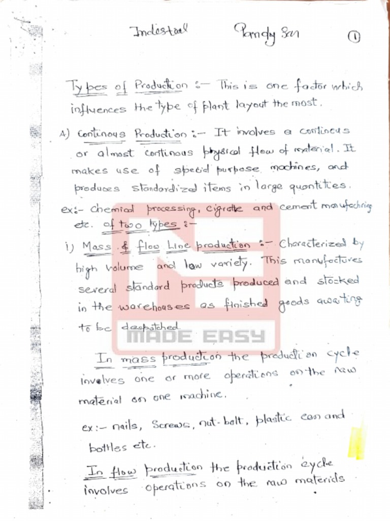 Industrial PPC Notes PDF