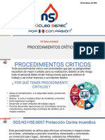 Procedimientos críticos de seguridad en instalaciones industriales