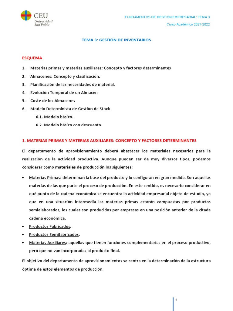 Gestión de Inventarios en Empresas | PDF | Business | Inventario