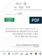 RR (1) Diagnóstico y Tratamiento de La Enfermedad Hemolítica Por Isoinmunización A RH en El Recién Nacido