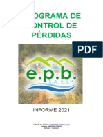 Informe Programa de Control de Pérdidas Epb Sa Esp