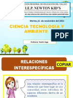 Relaciones interespecíficas simbiosis mutualismo comensalismo depredación parasitismo