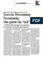 Weconomy - La Stampa 23/05/2011