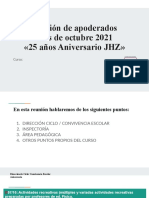 Reunión de Apoderados Mes de OCTUBRE 2021