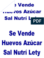 Se Vende Huevos Azúcar Sal Nutrí Lety