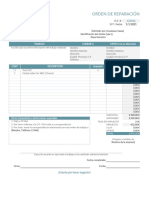 Ficha de Orden de Trabajo en Excel