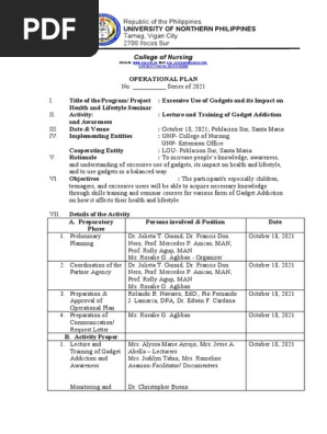 Operational Plan