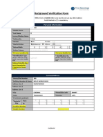 Background Verification Form: Personal Information