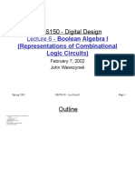 EECS150 - Digital Design: Lecture 6 - Boolean Algebra I
