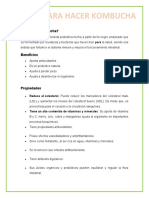 Receta de La Kombucha | PDF | Té verde | Fermentación