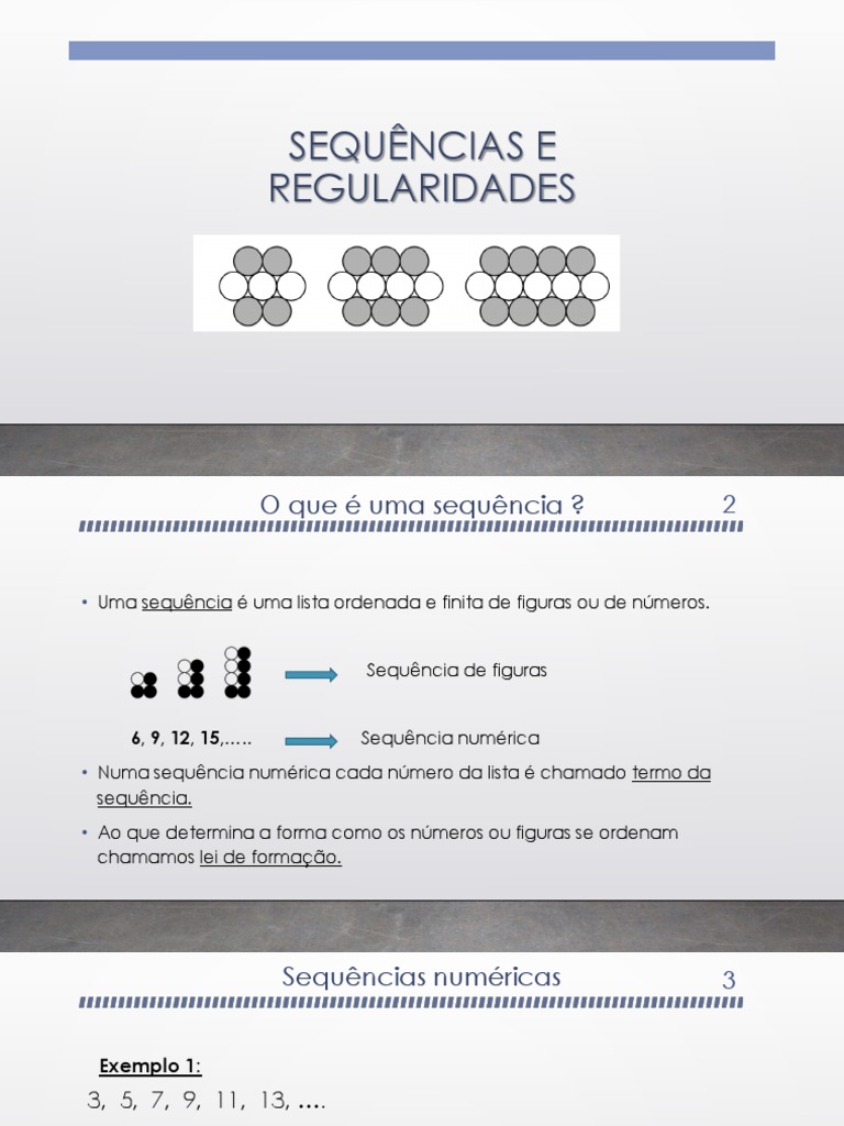 Sequências e Regularidades Matemáticas | PDF | Sequência | Matemática