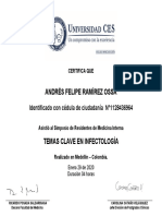 Certificado Temas Clave Infectologia