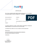 Certificado de Afiliacion Hernan Barrios