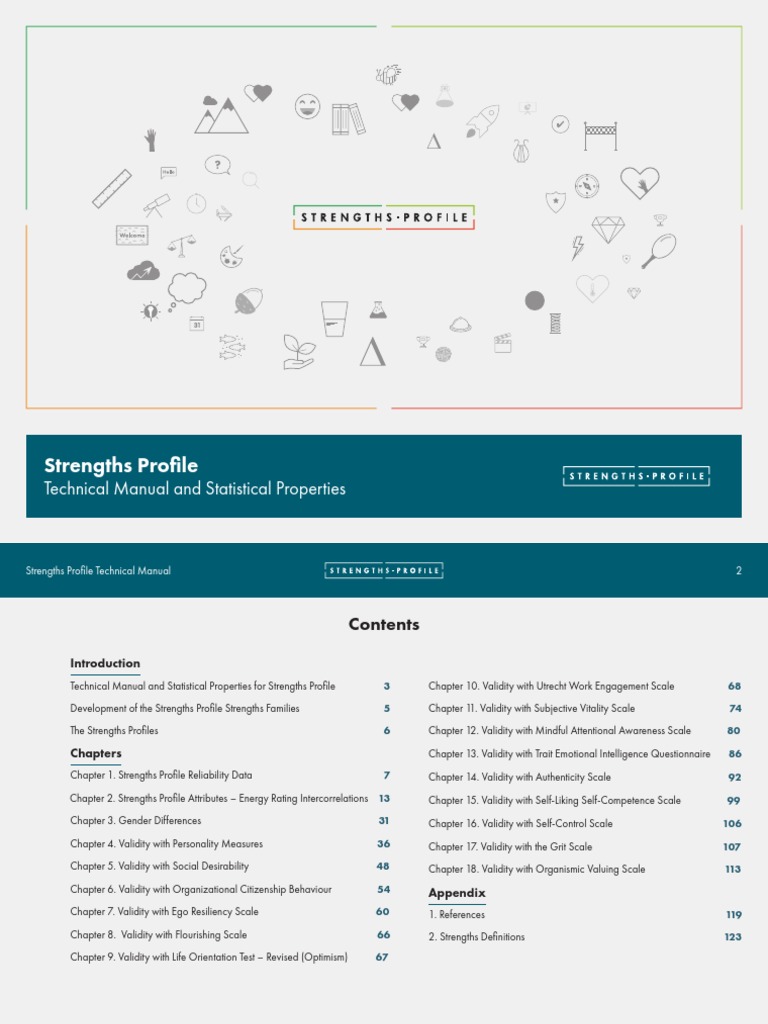 Strengths Profile Technical Manual 2018 | PDF | Career & Growth | Computers