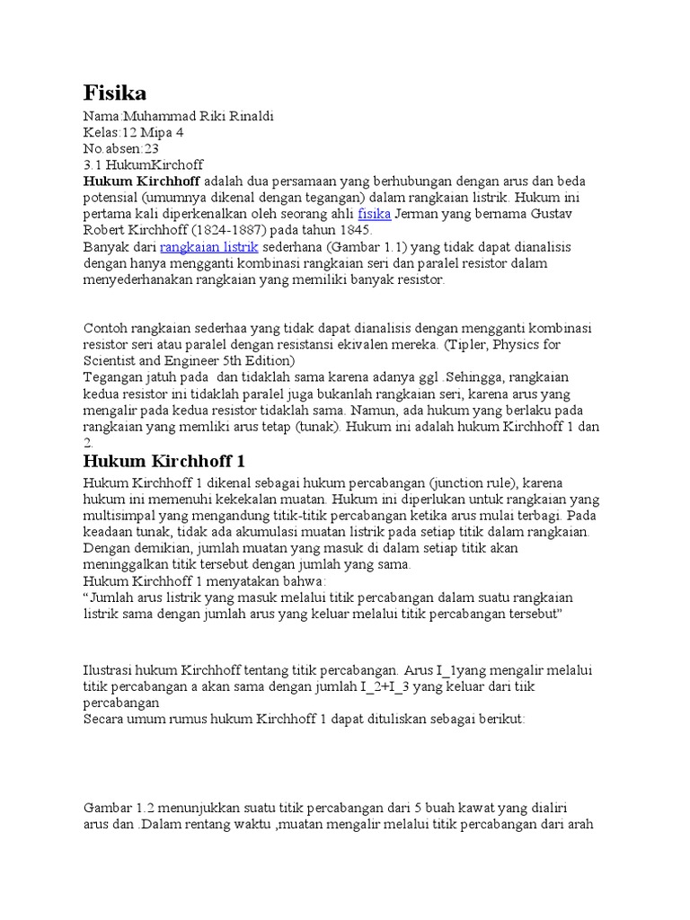 Fisika Muhammad Riki Rinaldi | PDF