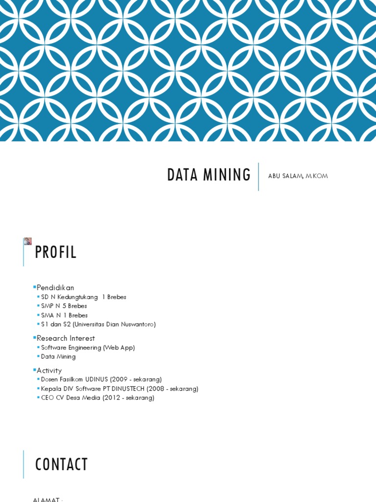 Pengenalan dan Metode Data Mining | PDF