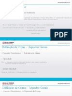 Aula 2 - Noções Gerais e Conceitos Clássicos, Neoclássico e Final de Delito