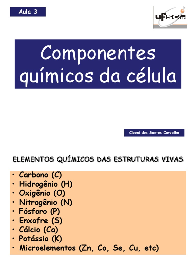 3-Componentes Quimicos Da Celula | PDF | Aminoácido | RNA