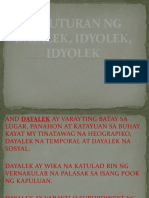 Katuturan NG Dayalek, Idyolek, Idyolek