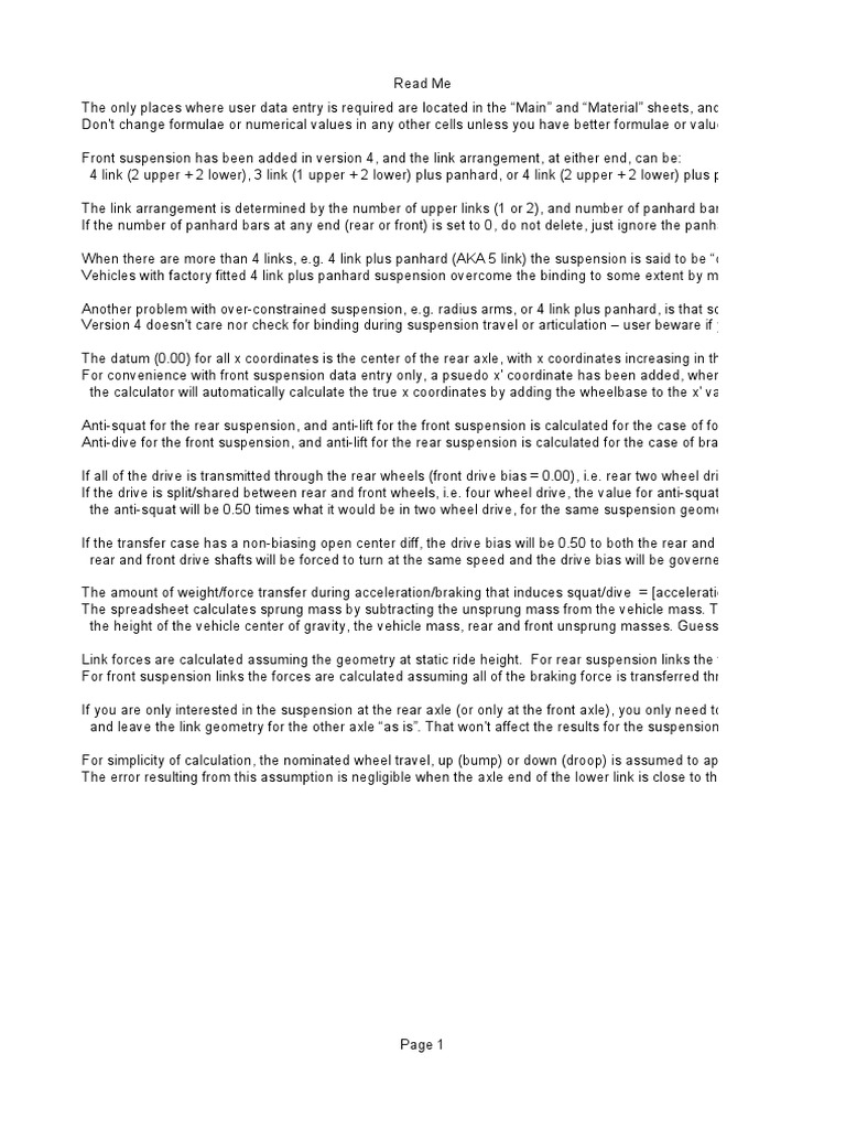 Busted Knuckle Blank 4Link Calculator PDF Buckling Mechanical Engineering