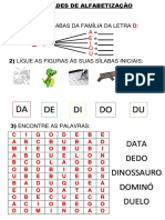 Data Dedo Dinossauro Dominó Duelo: A E I O U