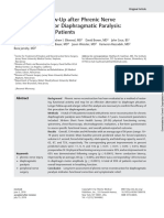 Long-Term Follow-Up After Phrenic Nerve Reconstruction For Diaphragmatic Paralysis: A Review of 180 Patients