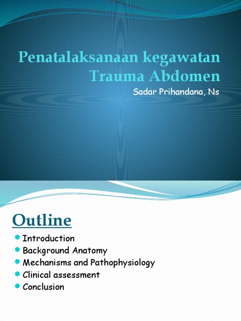 Abdominal Trauma Management Overview | PDF | Abdomen | Clinical Medicine