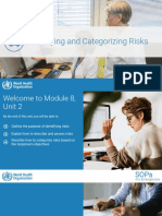 Identifying and Categorizing Risks: WHO / Fredrik Naumann