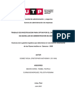 Factores de La Gestión Logística Que Determinan El Crecimiento Empresarial de Las Pymes Textiles en Gamarra - 2020