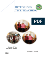 Portfolio in Practice Teaching: Lorena E. Tan Mildred F. Accad PH.D
