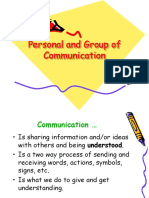 Personal and Group Communication