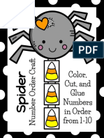 Color, Cut, and Glue Numbers in Order From 1-10
