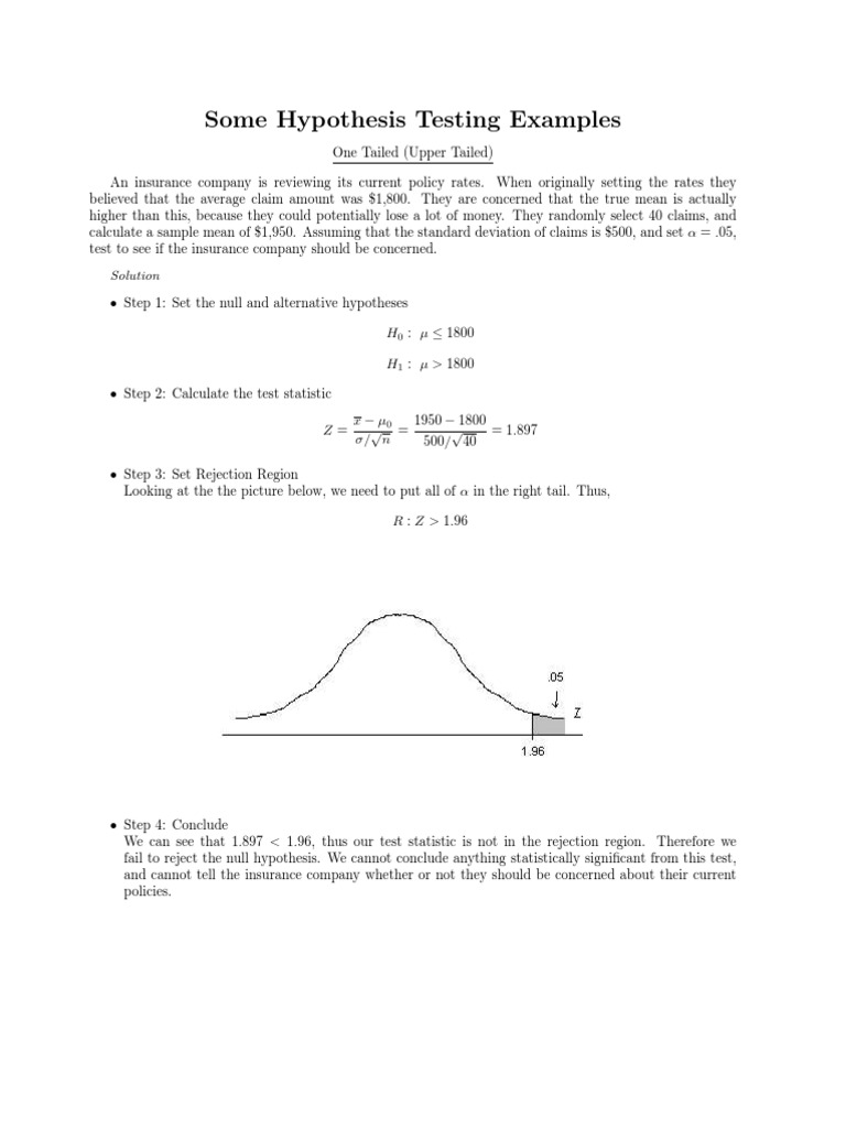 Hypothesis Testing | PDF | Statistical Hypothesis Testing | Null Hypothesis