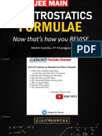 JEE Main - Electrostatics Formulae Revision - Eduniti