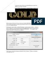 Cómo hacer letras de oro en Photoshop paso a paso