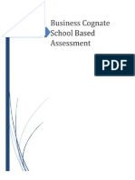 Sample Business Cognate SBA