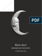 Moon Skull Papercraft Template