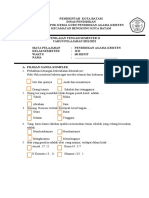 Soal PTS Agama Kristen KLS 2 2022 Semester 2