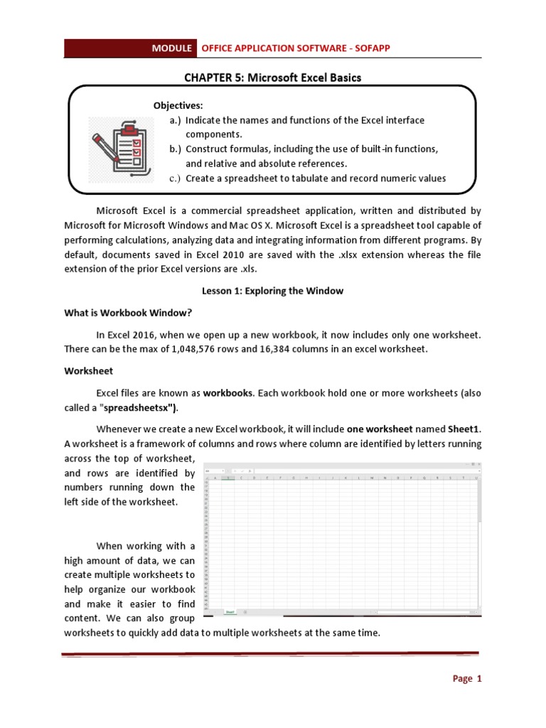Microsoft Excel Tutorial - Lesson 01: Microsoft Excel Fundamentals