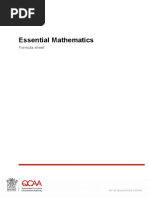 Essential Mathematics: Formula Sheet