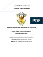 Ensayo 5. What Is Lean Construction. David Gonzalo Guluarte Espinoza.