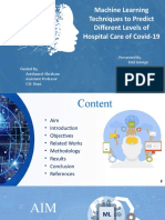 Machine Learning Techniques To Predict Different Levels of Hospital Care of Covid-19