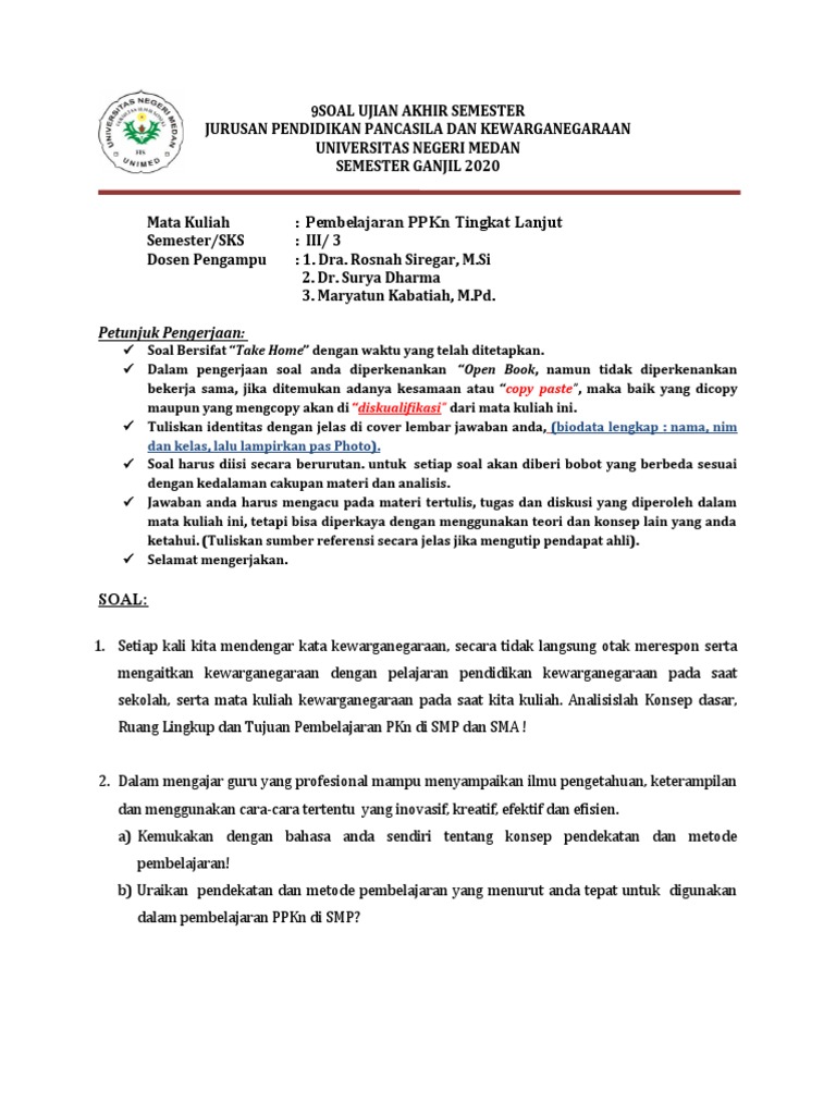 Soal Ujian Akhir Semester PPTL | PDF | Karier & Perkembangan | Ilmu Sosial