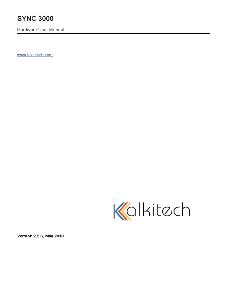 SYNC 3000 - Hardware-UM-Ver 2.2.6 May 18 | PDF