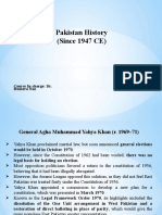 Pakistan History (Since 1947 CE) : Course In-Charge: Dr. Humera Naz