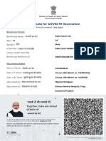 Covid Certificate Rajiv