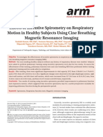 Effects of Incentive Spirometry On Respiratory Motion in Healthy Subjects Using Cine Breathing Magnetic Resonance Imaging